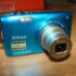 Nikon CoolPix S3200 16MP 6x Optical Zoom Digital Camera blue color with original battery, usb charger and memory card - Excellent condition