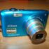 Nikon CoolPix S3200 16MP 6x Optical Zoom Digital Camera blue color with original battery, usb charger and memory card - Excellent condition