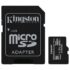 Kingston Micro SD Card 32GB with SD adapter Canvas Select Plus Uhs-i Class10 (u1, V10, A1)