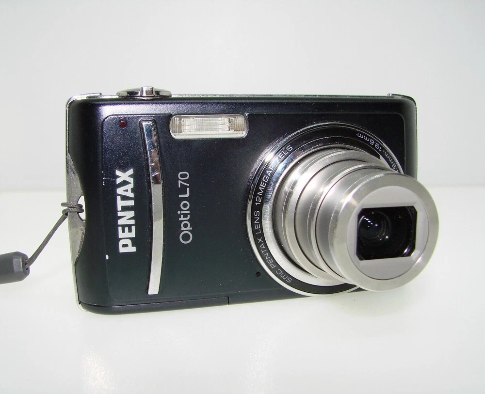 Pentax Optio L70 Ultra compact Digital Camera Black 12MP, 4x Optical Zoom Works